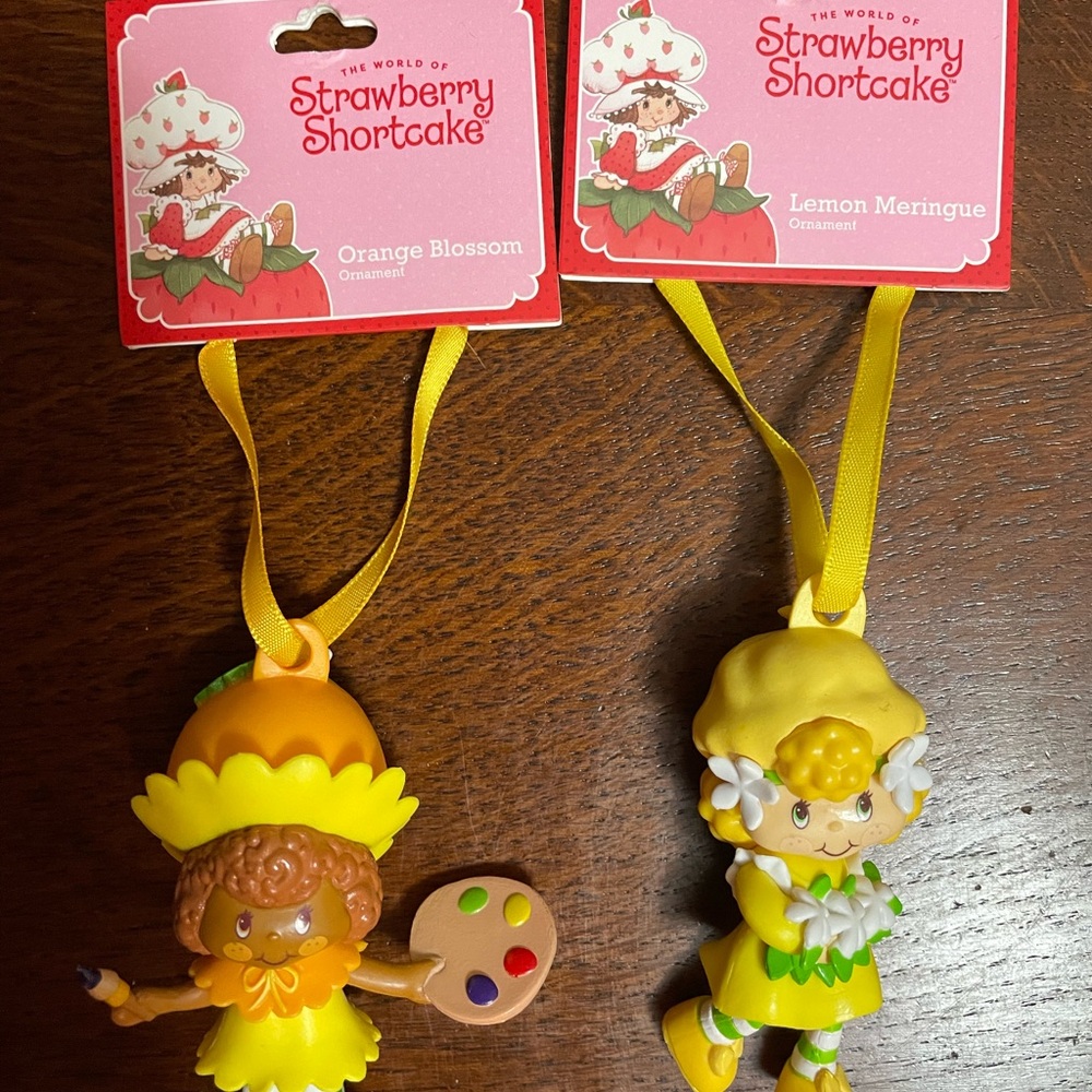 Strawberry Shortcake Ornaments - Orange Blossom and Lemon Meringue. NWT
